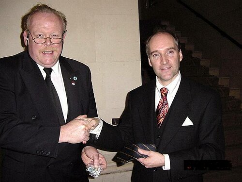 Two Chairmen exchange gifts 8th Feb 2002.JPG