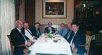 L-R Myke Gerrish (Hon Sec) Clive Simpson, Michael Baker, Richard Brittain (in the Chair in 2002) Dick Corin, Ian Boyd and John Boyle (2003 Chairman).