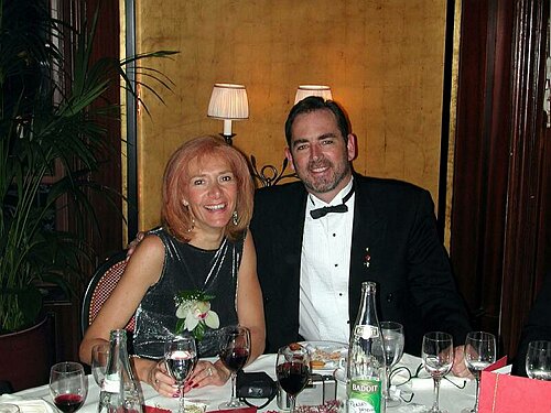 P@ and Catherine at Fouquet's Restaurant